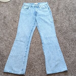 Pistola Stevie High Rise Relaxed Wide Leg Flare Light Blue Jeans Size 26